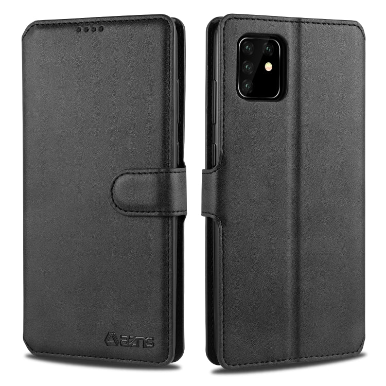 For Samsung Galaxy A81 / Note 10 Lite AZNS Calf Texture Horizontal Flip Leather Case, with Holder & Card Slots & Wallet & Photo Frame
