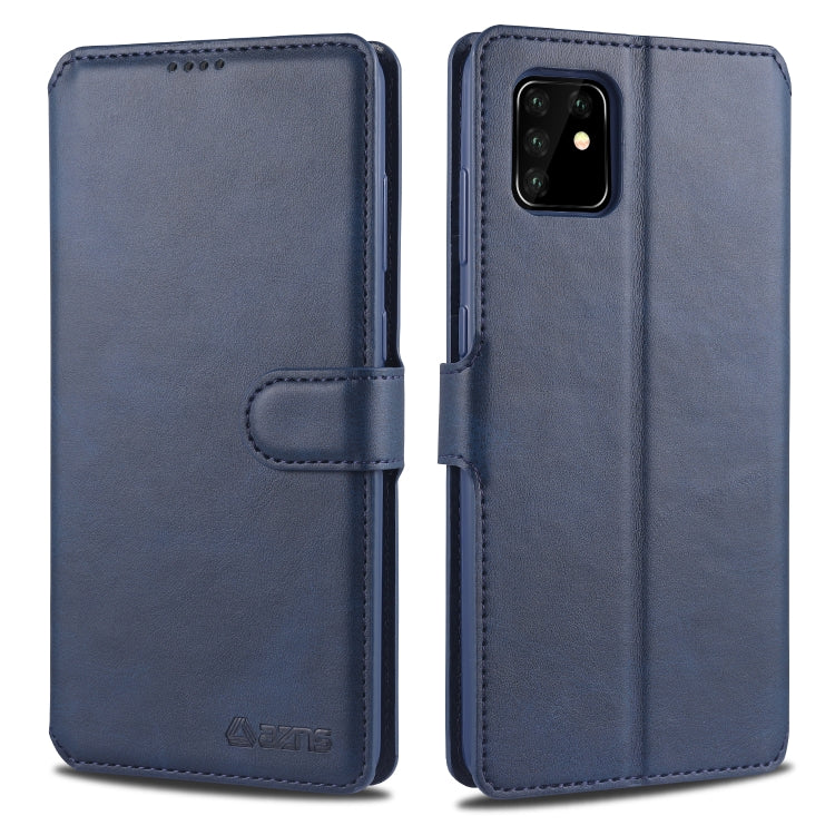 For Samsung Galaxy A81 / Note 10 Lite AZNS Calf Texture Horizontal Flip Leather Case, with Holder & Card Slots & Wallet & Photo Frame