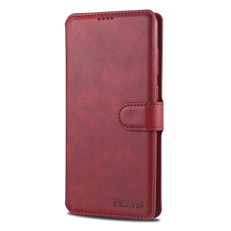 For Samsung Galaxy A81 / Note 10 Lite AZNS Calf Texture Horizontal Flip Leather Case, with Holder & Card Slots & Wallet & Photo Frame