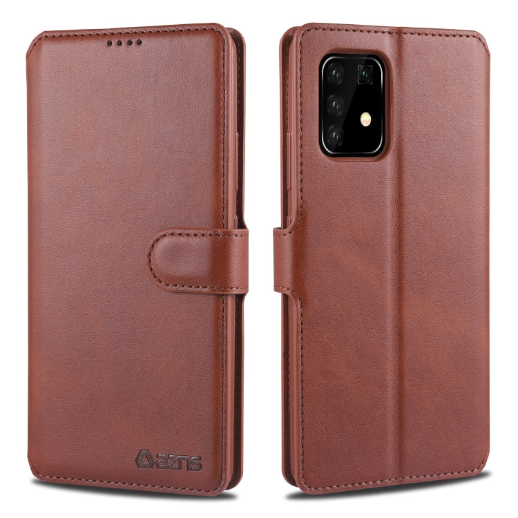 For Samsung Galaxy A91 / S10 Lite AZNS Calf Texture Horizontal Flip Leather Case, with Holder & Card Slots & Wallet & Photo Frame