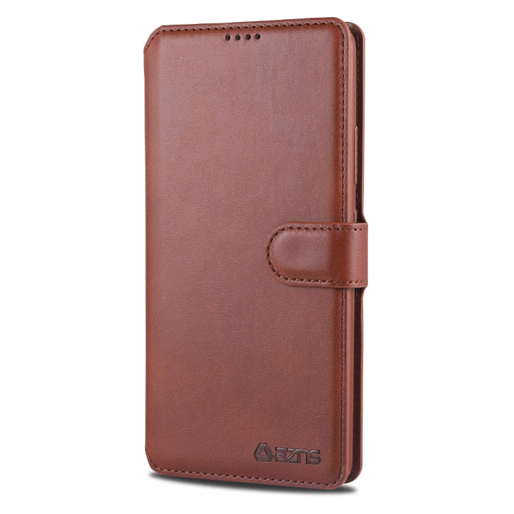 For Samsung Galaxy A91 / S10 Lite AZNS Calf Texture Horizontal Flip Leather Case, with Holder & Card Slots & Wallet & Photo Frame