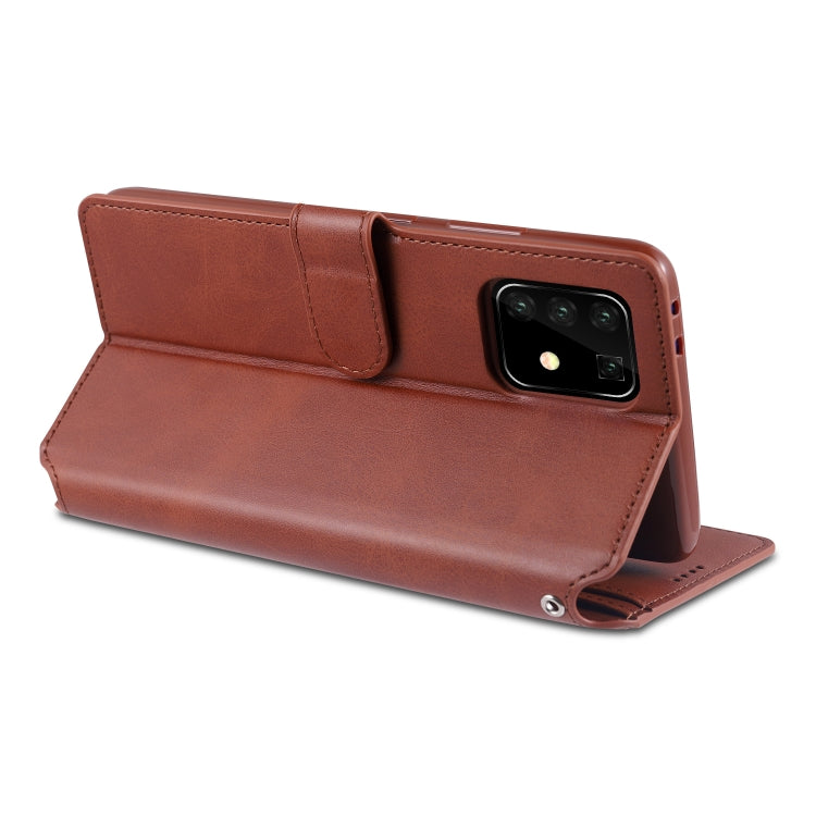 For Samsung Galaxy A91 / S10 Lite AZNS Calf Texture Horizontal Flip Leather Case, with Holder & Card Slots & Wallet & Photo Frame