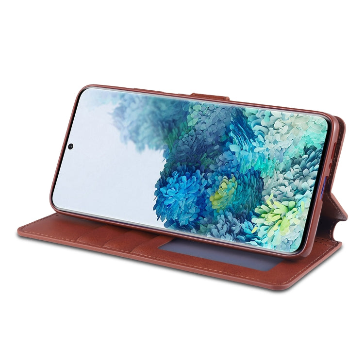 For Samsung Galaxy A91 / S10 Lite AZNS Calf Texture Horizontal Flip Leather Case, with Holder & Card Slots & Wallet & Photo Frame