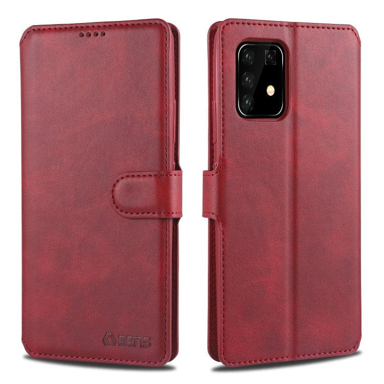 For Samsung Galaxy A91 / S10 Lite AZNS Calf Texture Horizontal Flip Leather Case, with Holder & Card Slots & Wallet & Photo Frame
