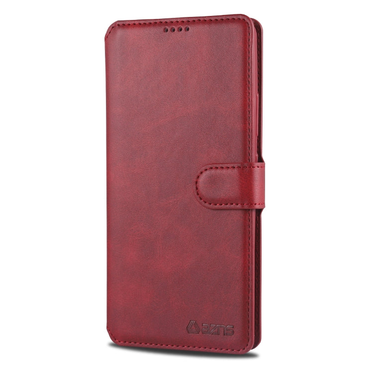 For Samsung Galaxy A91 / S10 Lite AZNS Calf Texture Horizontal Flip Leather Case, with Holder & Card Slots & Wallet & Photo Frame