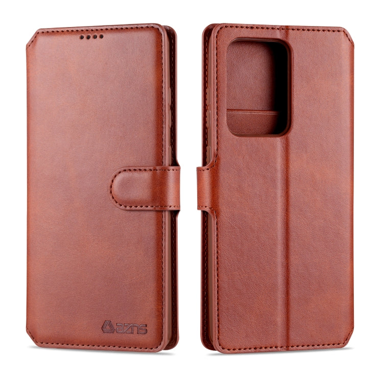 For Samsung Galaxy S20 Ultra AZNS Calf Texture Horizontal Flip Leather Case, with Holder & Card Slots & Wallet & Photo Frame