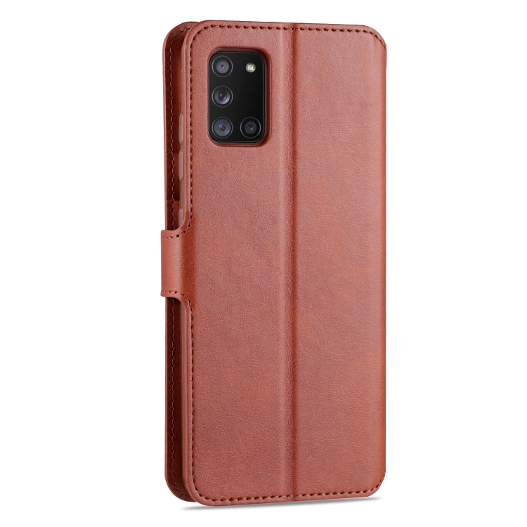 For Samsung Galaxy A41 AZNS Calf Texture Horizontal Flip Leather Case, with Holder & Card Slots & Wallet & Photo Frame