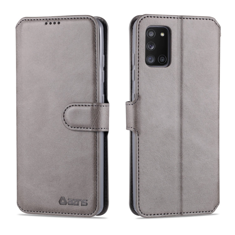 For Samsung Galaxy A41 AZNS Calf Texture Horizontal Flip Leather Case, with Holder & Card Slots & Wallet & Photo Frame