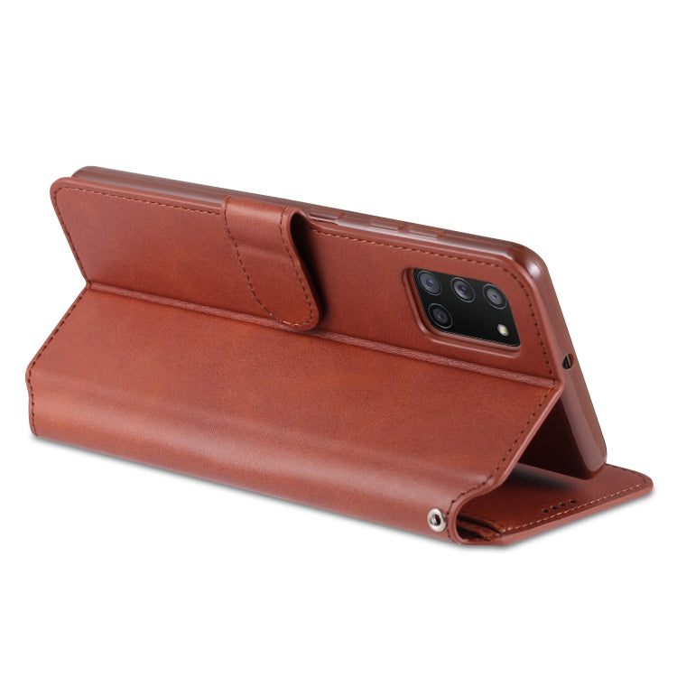 For Samsung Galaxy A41 AZNS Calf Texture Horizontal Flip Leather Case, with Holder & Card Slots & Wallet & Photo Frame