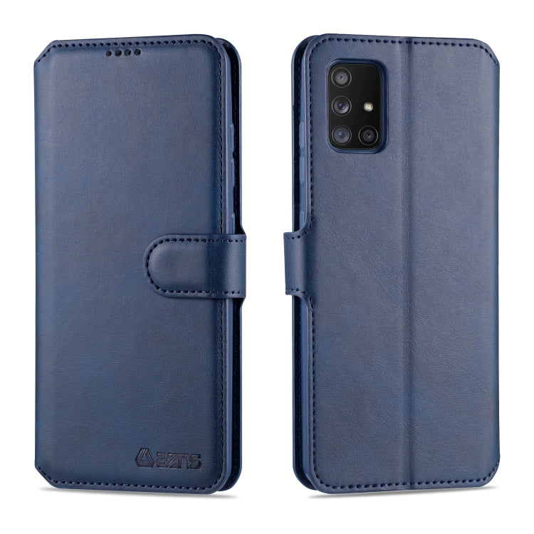 For Samsung Galaxy A71 AZNS Calf Texture Horizontal Flip Leather Case, with Holder & Card Slots & Wallet & Photo Frame