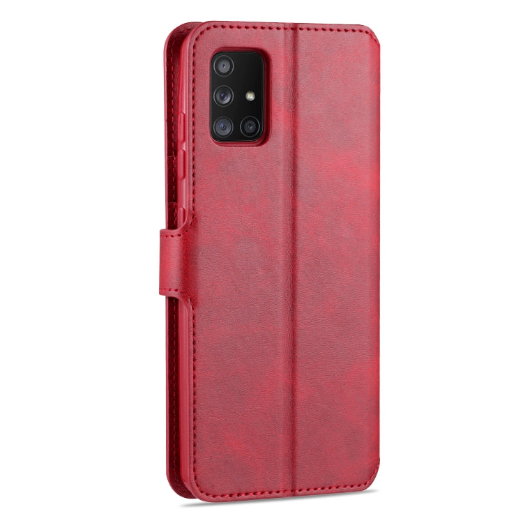 For Samsung Galaxy A71 AZNS Calf Texture Horizontal Flip Leather Case, with Holder & Card Slots & Wallet & Photo Frame