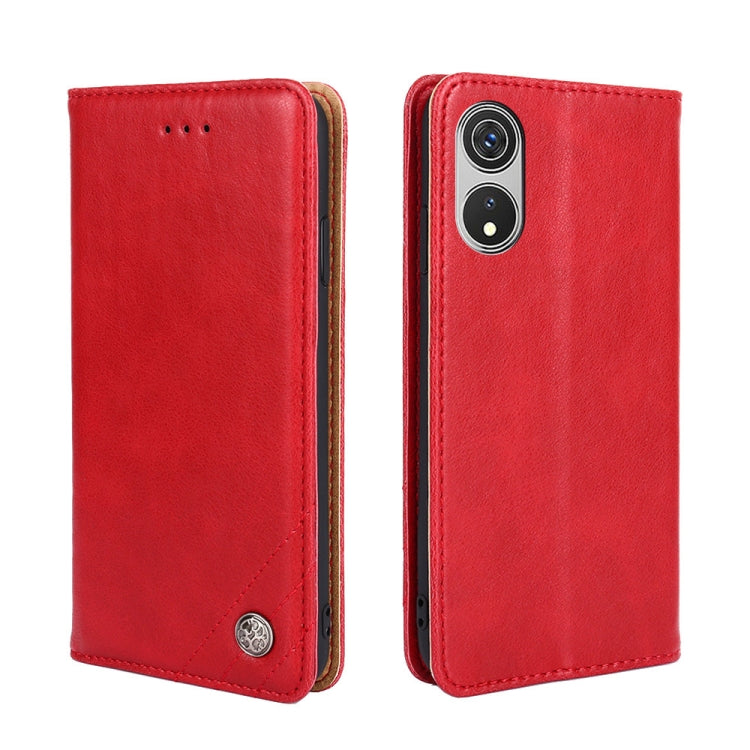 For CUBOT P60 Non-Magnetic Retro Texture Leather Phone Case