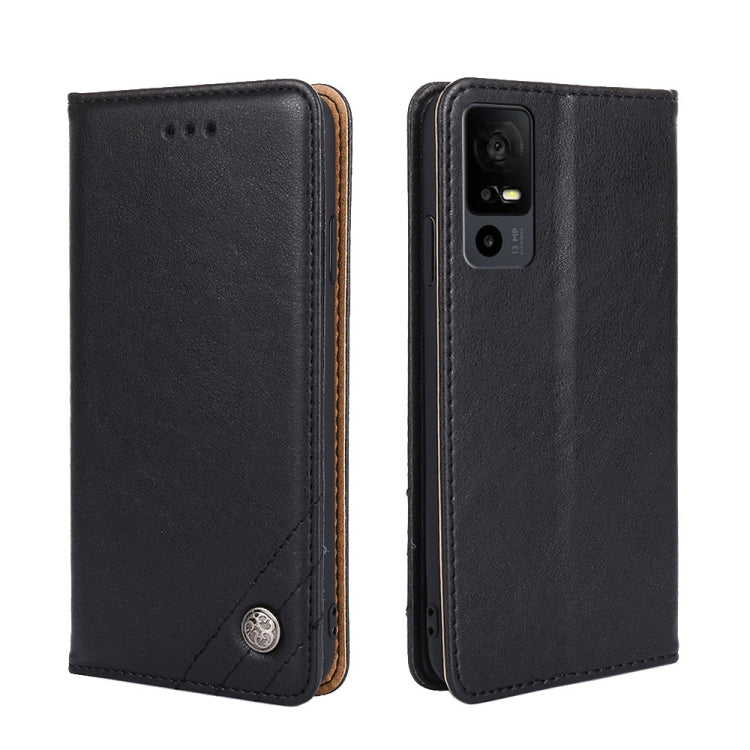 For TCL 40 XE 5G / 40X 5G T601D Non-Magnetic Retro Texture Leather Phone Case