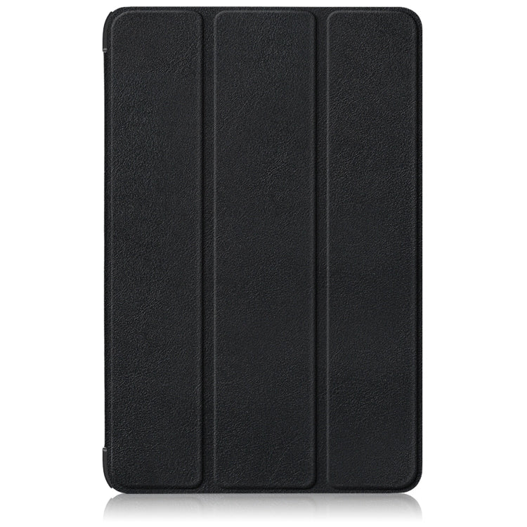 For Samsung Galaxy Tab S9+ Custer Pure Color 3-Fold Holder Smart Leather Tablet Case