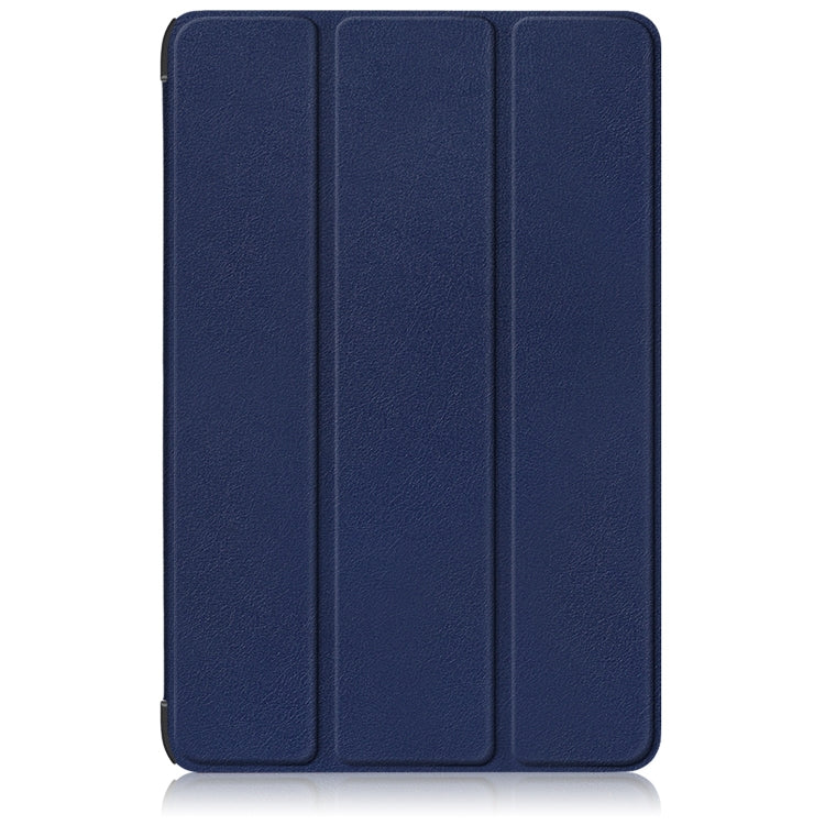 For Samsung Galaxy Tab S9+ Custer Pure Color 3-Fold Holder Smart Leather Tablet Case
