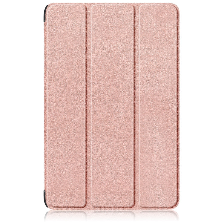 For Samsung Galaxy Tab S9+ Custer Pure Color 3-Fold Holder Smart Leather Tablet Case
