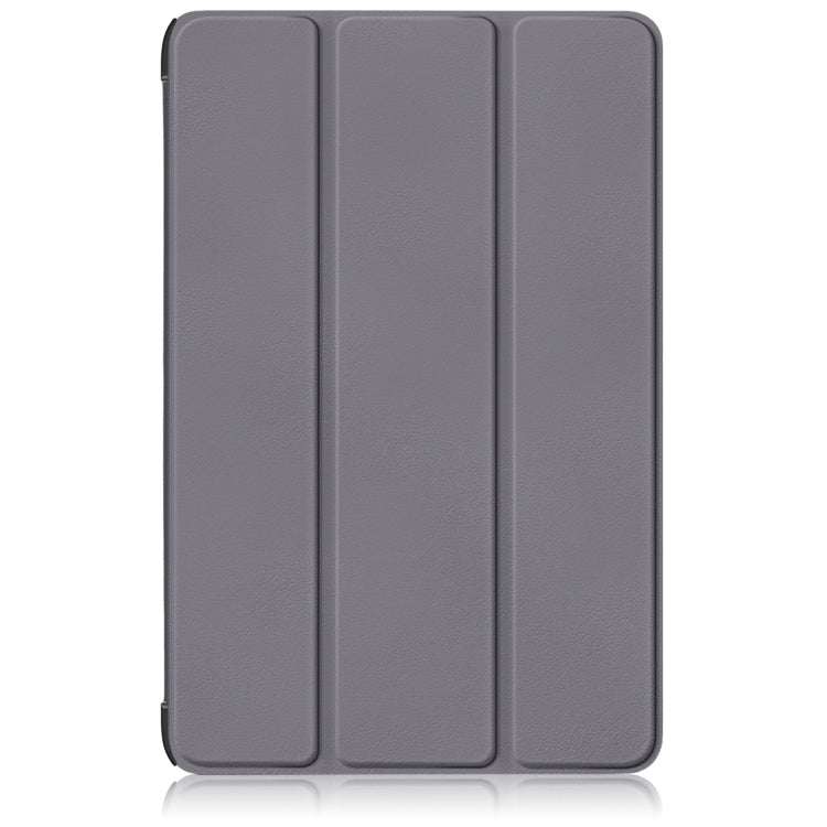 For Samsung Galaxy Tab S9+ Custer Pure Color 3-Fold Holder Smart Leather Tablet Case