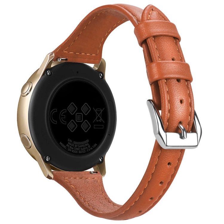 20mm T Slim Leather Watch Band for Samsung Galaxy Watch