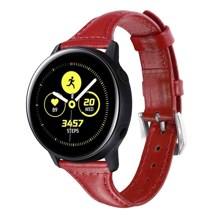 20mm T Slim Leather Watch Band for Samsung Galaxy Watch