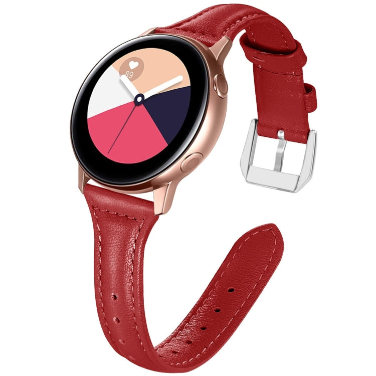 20mm T Slim Leather Watch Band for Samsung Galaxy Watch