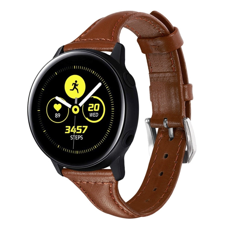 20mm T Slim Leather Watch Band for Samsung Galaxy Watch