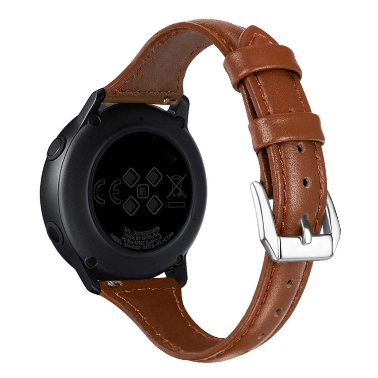 20mm T Slim Leather Watch Band for Samsung Galaxy Watch
