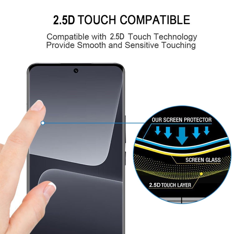 For Xiaomi 13T 9H HD 3D Curved Edge Tempered Glass Film(Black)