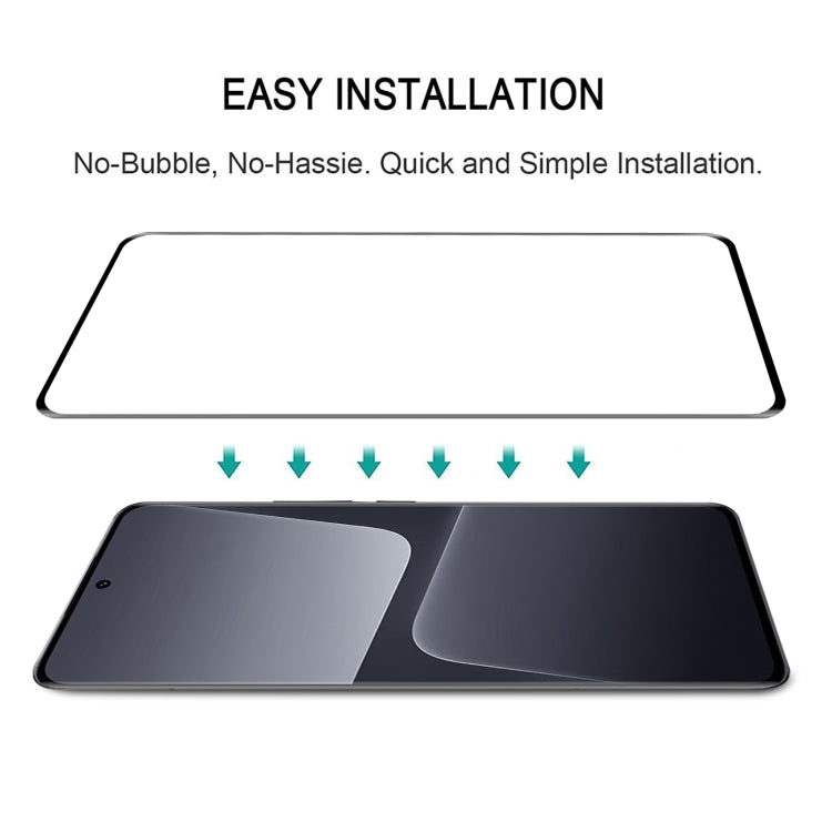 For Xiaomi 13T 9H HD 3D Curved Edge Tempered Glass Film(Black)