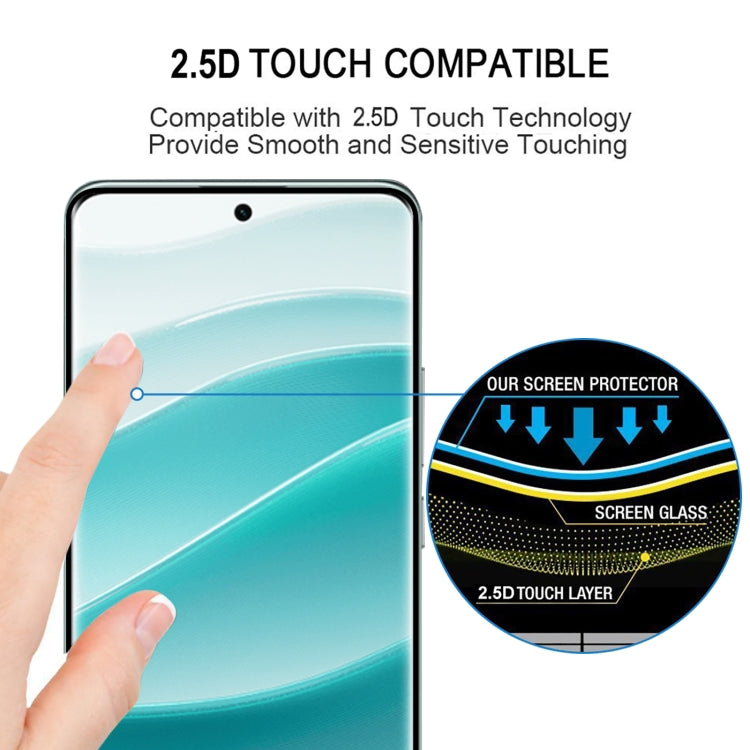 For Redmi Note 14 Pro 5G 9H HD 3D Curved Edge Tempered Glass Film - Black