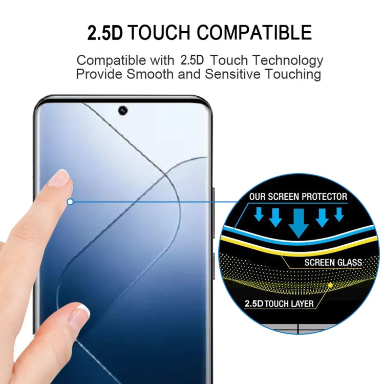 For Xiaomi 15 Pro / 15S Pro 9H HD 3D Curved Edge Tempered Glass Film - Black