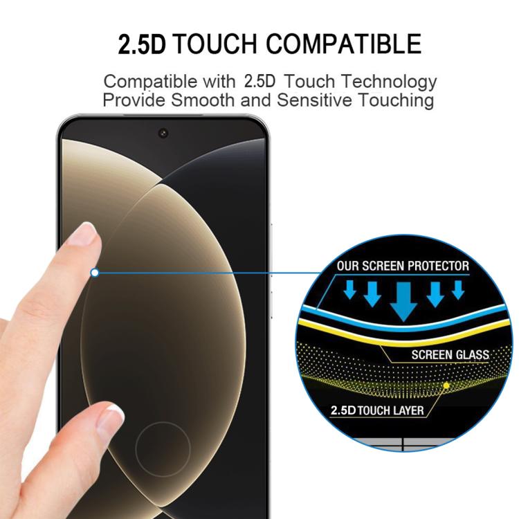 For Xiaomi 15 Ultra 9H HD 3D Curved Edge Tempered Glass Film - Black