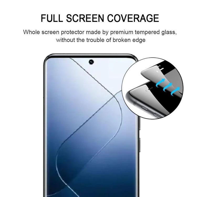 For Xiaomi 15 Pro / 15S Pro 25pcs 9H HD 3D Curved Edge Tempered Glass Film - Black