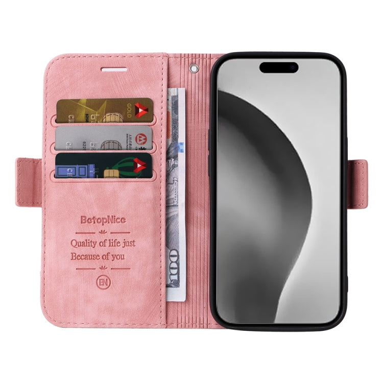 For iPhone 16 Pro Max BETOPNICE Dual-side Buckle Leather Phone Case