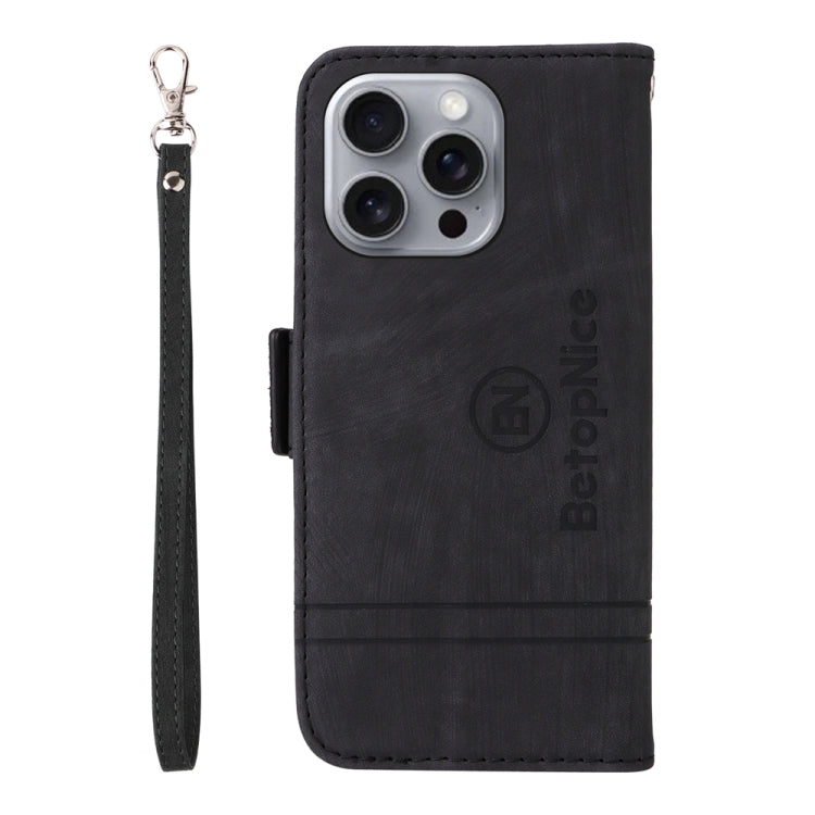 For iPhone 16 Pro Max BETOPNICE Dual-side Buckle Leather Phone Case