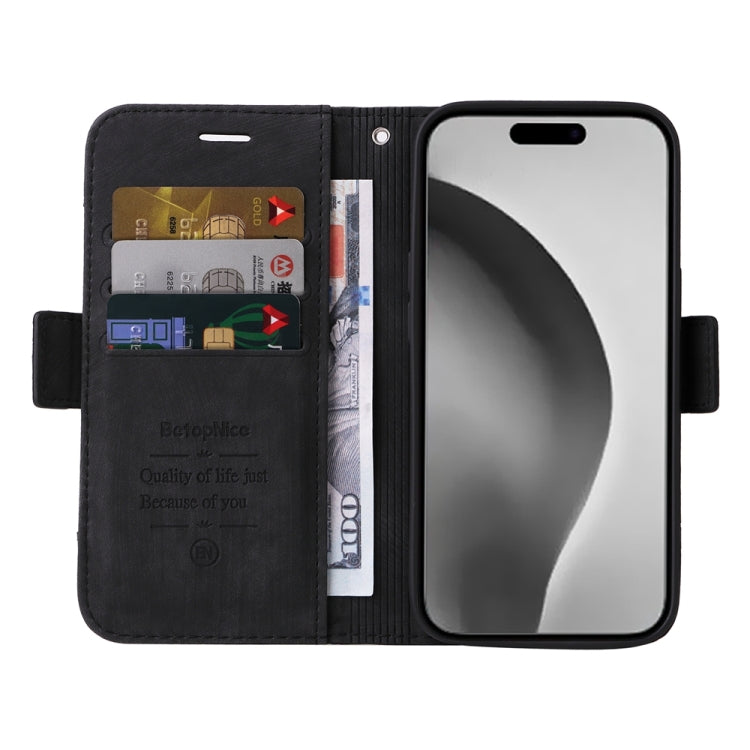 For iPhone 16 Pro Max BETOPNICE Dual-side Buckle Leather Phone Case