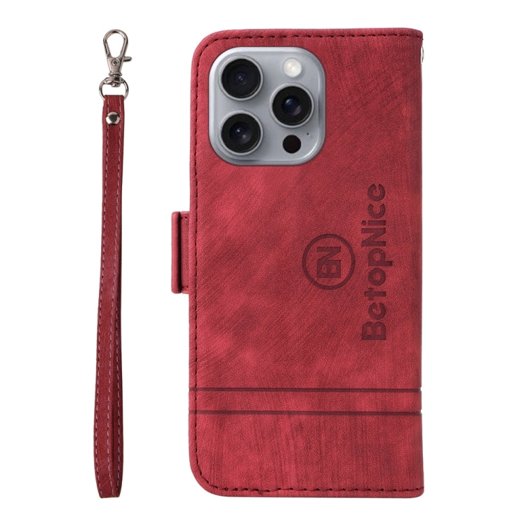 For iPhone 16 Pro Max BETOPNICE Dual-side Buckle Leather Phone Case