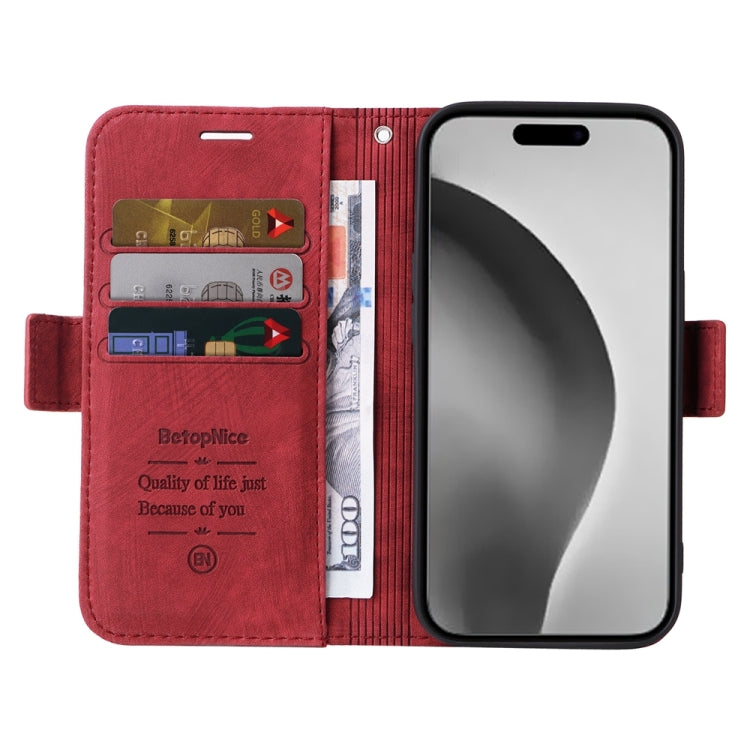 For iPhone 16 Pro Max BETOPNICE Dual-side Buckle Leather Phone Case