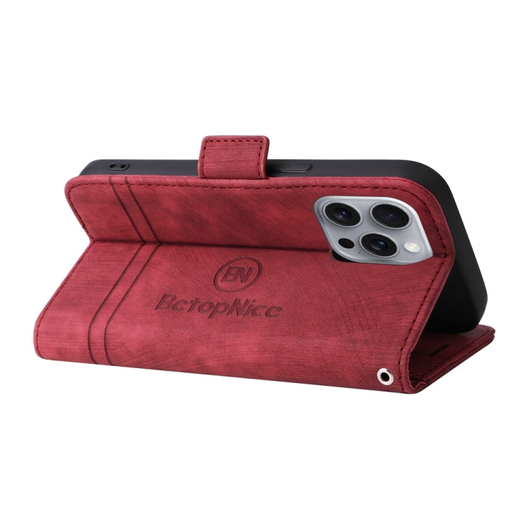 For iPhone 16 Pro Max BETOPNICE Dual-side Buckle Leather Phone Case