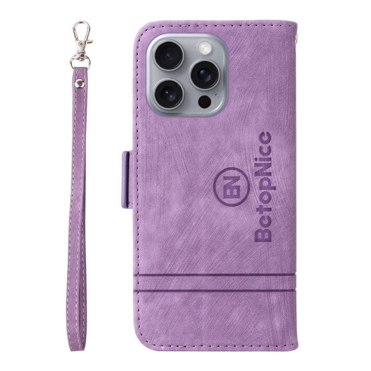 For iPhone 16 Pro Max BETOPNICE Dual-side Buckle Leather Phone Case