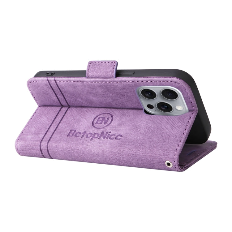 For iPhone 16 Pro Max BETOPNICE Dual-side Buckle Leather Phone Case