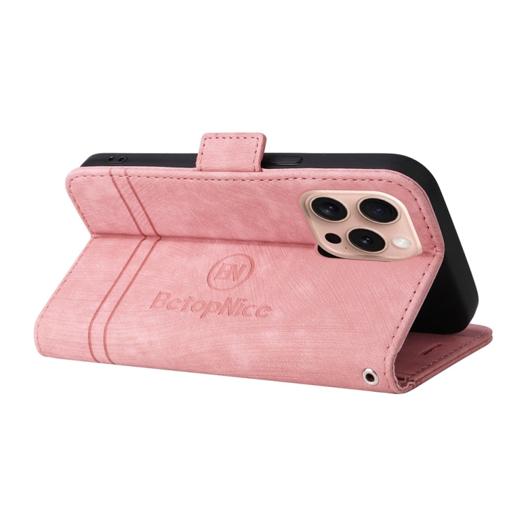 For iPhone 16 Pro BETOPNICE Dual-side Buckle Leather Phone Case