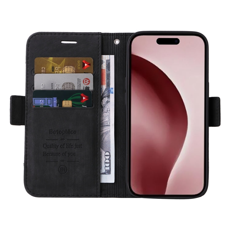 For iPhone 16 Pro BETOPNICE Dual-side Buckle Leather Phone Case