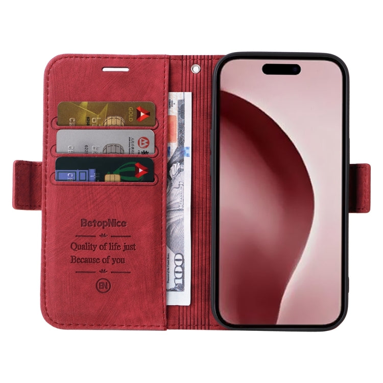 For iPhone 16 Pro BETOPNICE Dual-side Buckle Leather Phone Case