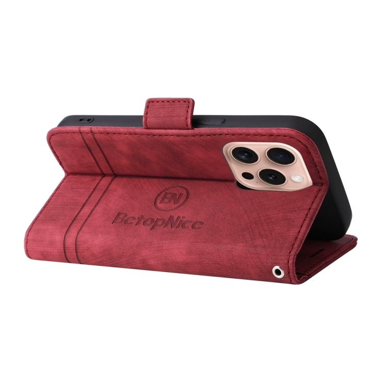 For iPhone 16 Pro BETOPNICE Dual-side Buckle Leather Phone Case