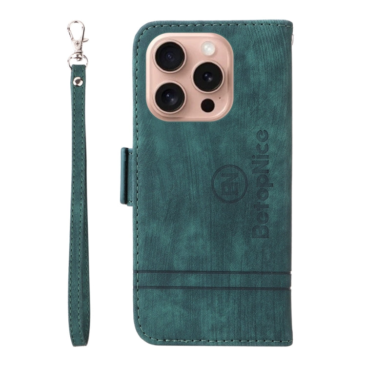 For iPhone 16 Pro BETOPNICE Dual-side Buckle Leather Phone Case