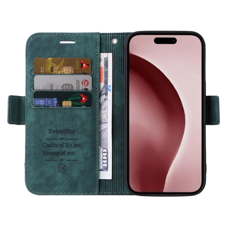 For iPhone 16 Pro BETOPNICE Dual-side Buckle Leather Phone Case