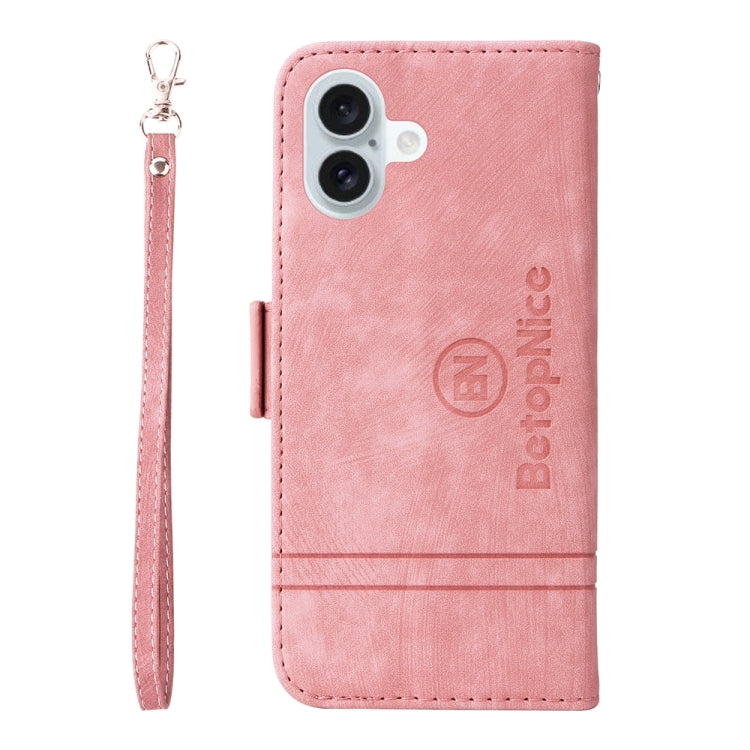 For iPhone 16 Plus BETOPNICE Dual-side Buckle Leather Phone Case