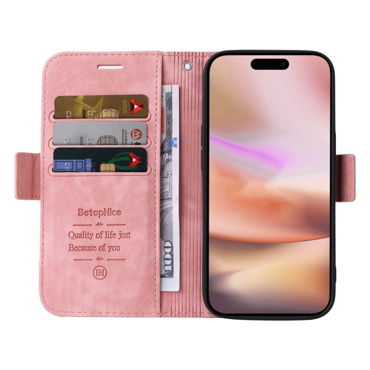 For iPhone 16 Plus BETOPNICE Dual-side Buckle Leather Phone Case