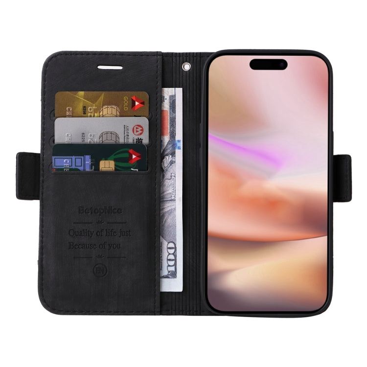 For iPhone 16 Plus BETOPNICE Dual-side Buckle Leather Phone Case