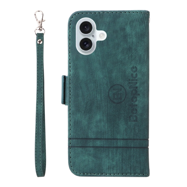 For iPhone 16 Plus BETOPNICE Dual-side Buckle Leather Phone Case